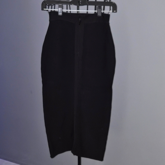 House of CB Classic Black Pencil Skirt - Picture 2 of 4